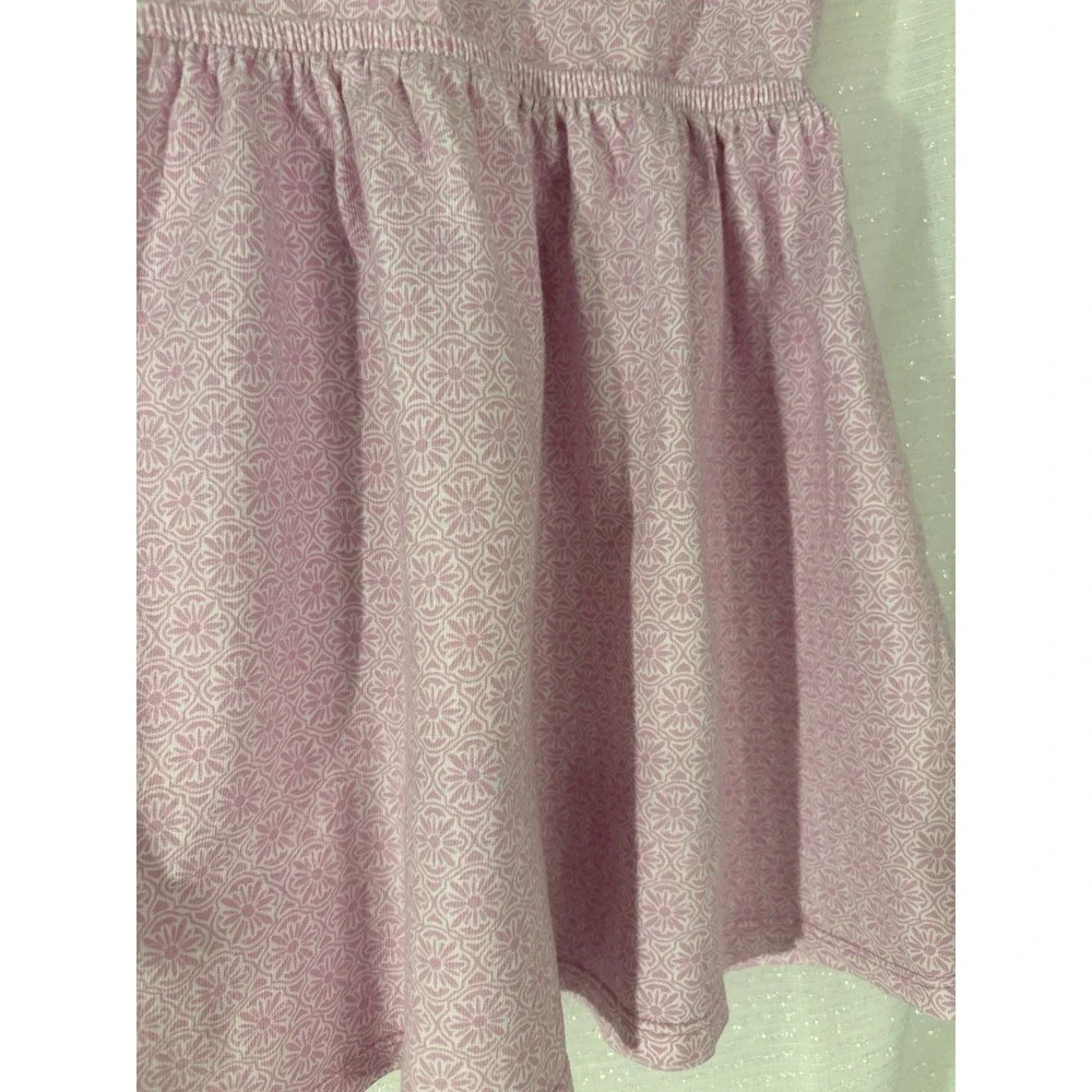 Gymboree Girls Sz5 Pink Purple Floral Fit & Flare Sleeveless Skater Cotton Dress